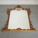 A gilt pier mirror