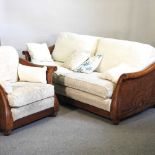 A Multiyork sofa and armchair