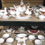 A Royal Albert Old Country Roses part tea and dinner service