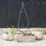 A metal plant stand