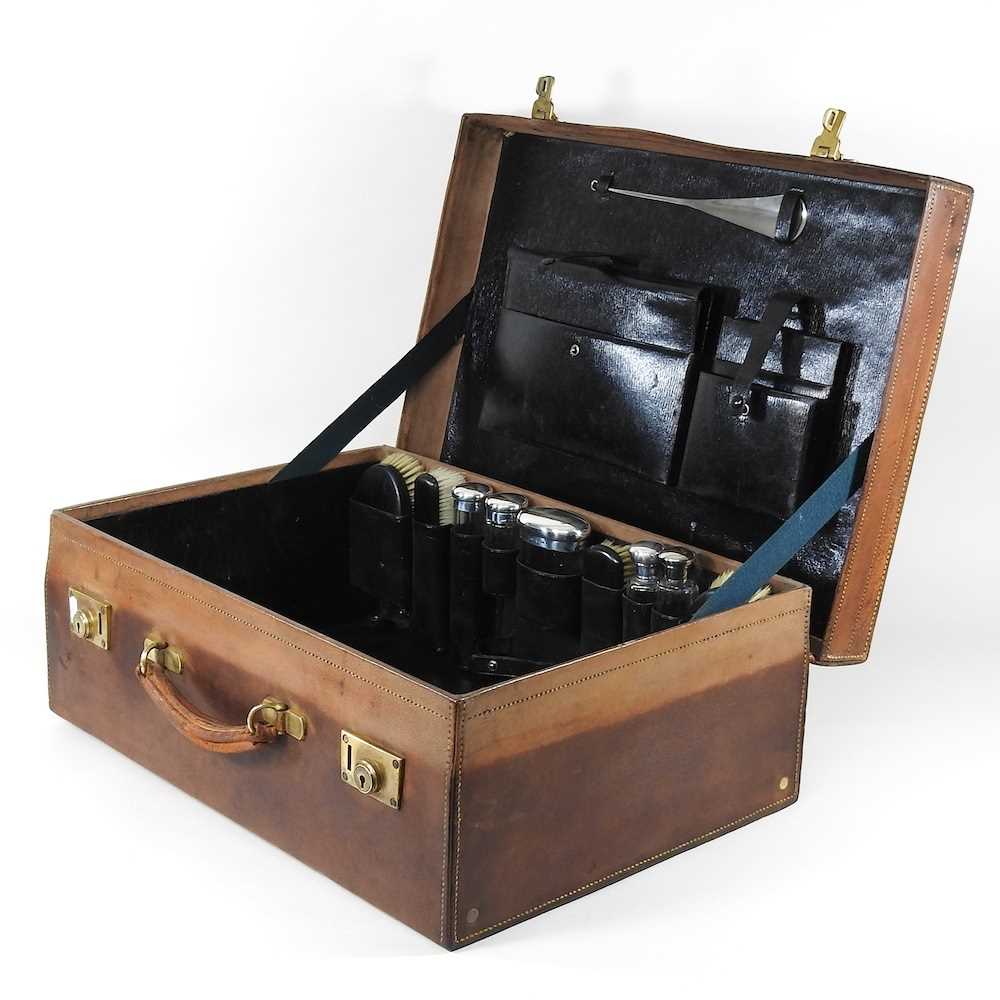 A leather travelling set