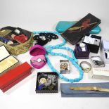 A collection of wristwatches and jewellery