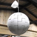 An Ikea globe lamp