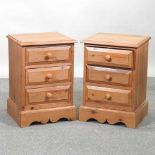 A pair of bedside chests