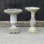 Two birdbaths