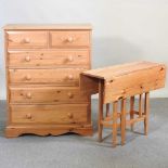 A pine chest and a table