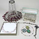 A collection of Celtic design costume jewellery