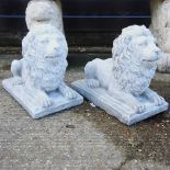 A pair of stone lions