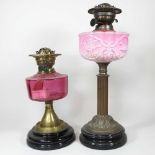 Two oil lamp bases