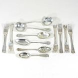 A collection of silver cutlery