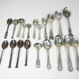 A collection of silver spoons