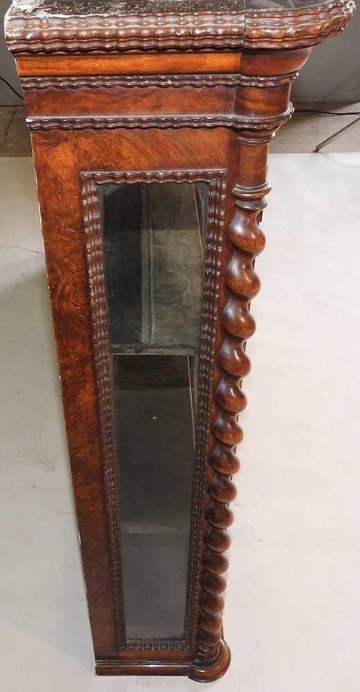 A Victorian walnut display cabinet - Image 8 of 8