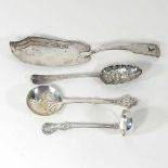 A collection of silver cutlery