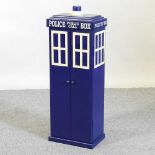 A painted Tardis cupboard