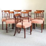 A set of eight dining chairs