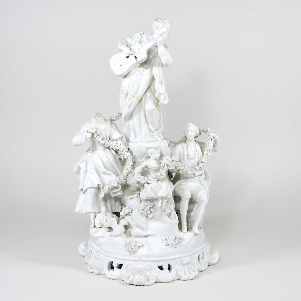 A Meissen figure group