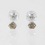 A pair diamond earrings