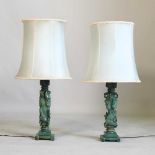 A pair of table lamps