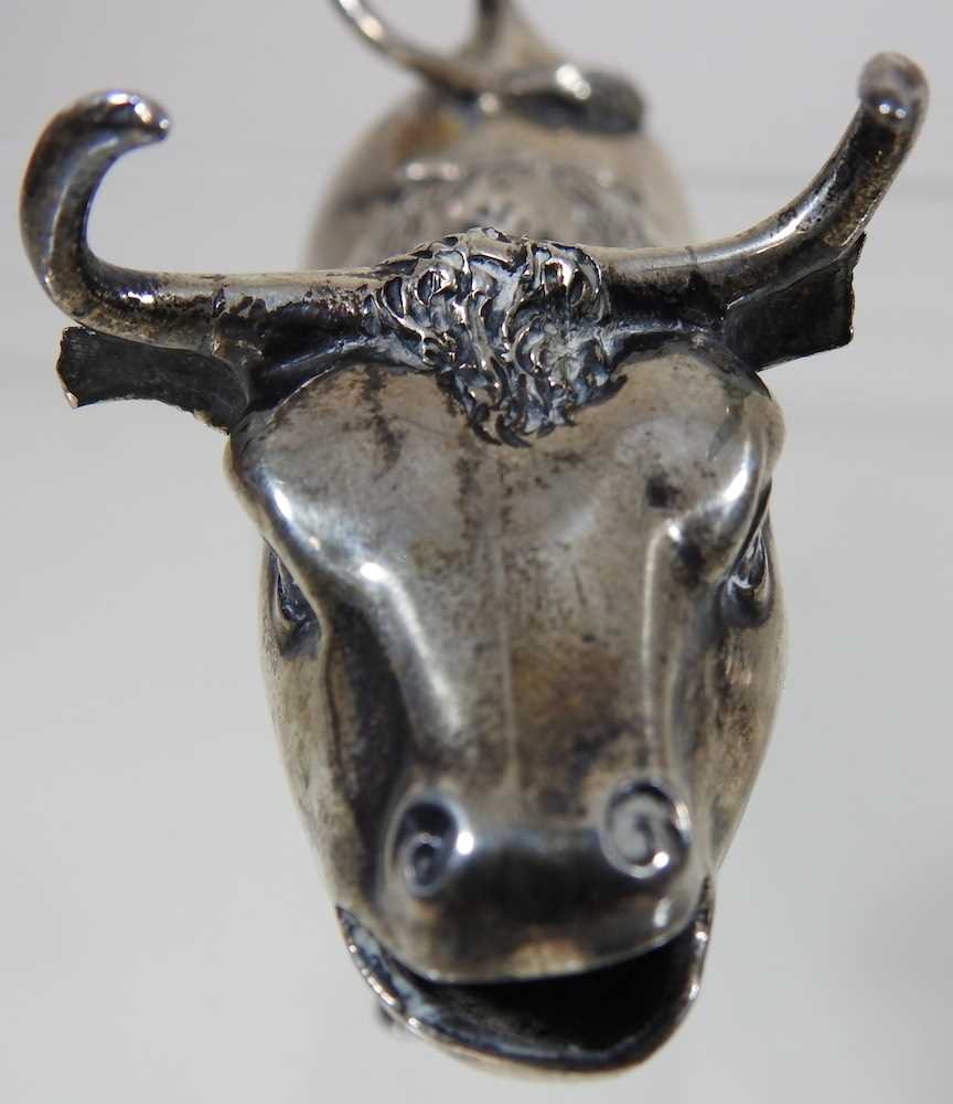A silver cow creamer - Image 4 of 11