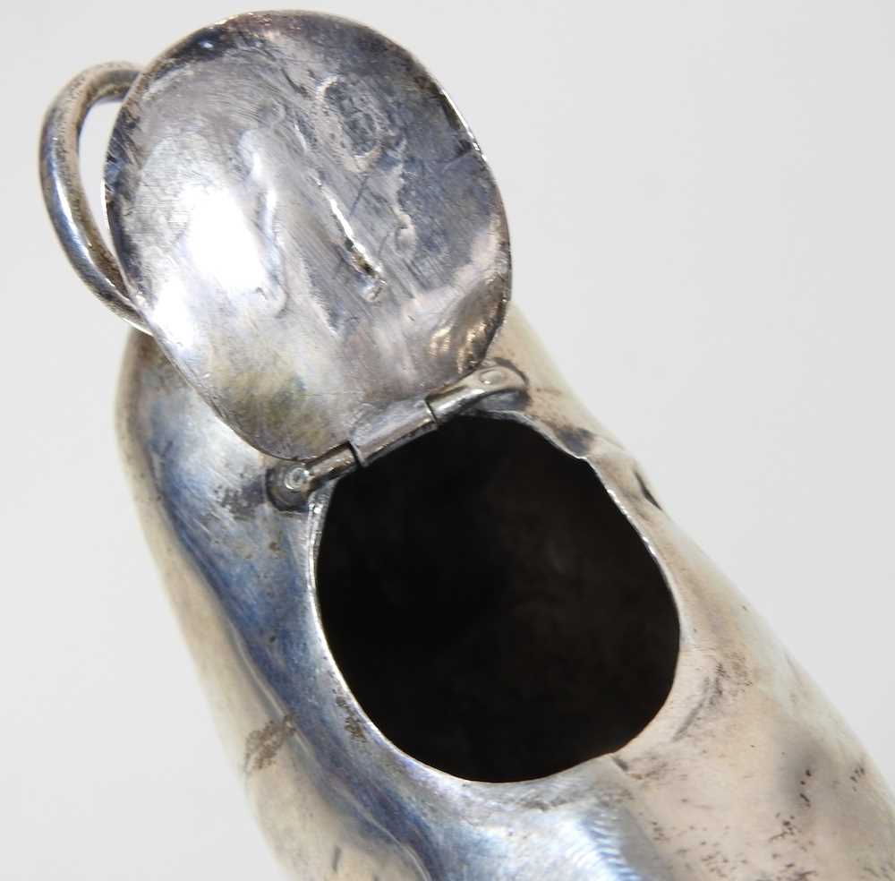 A silver cow creamer - Image 9 of 11