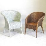 Two Lloyd Loom style chairs