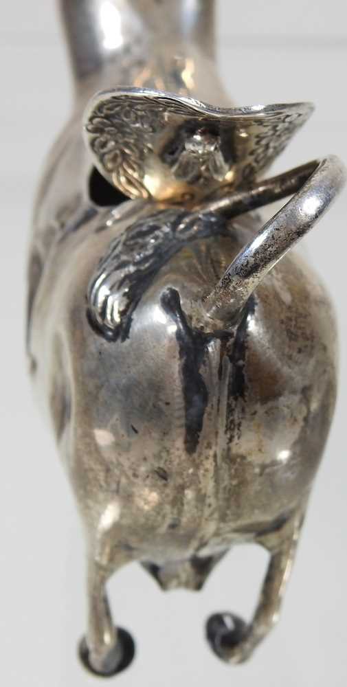 A silver cow creamer - Image 11 of 11