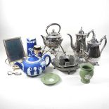A collection of silver plate and china