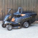 A ride on lawn mower