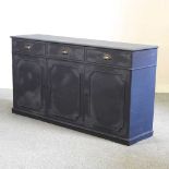 A blue painted sideboard