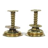 A near pair of candlesticks