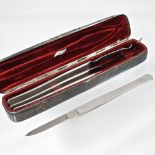 A set of Victorian surgeon's scalpels