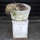 A planter on pedestal