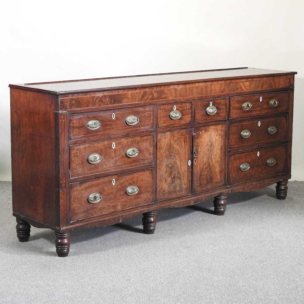 A 19th century mahogany dresser base