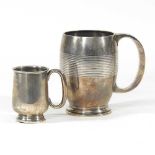 Two silver mugs