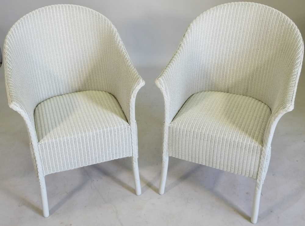 A pair of Lloyd Loom style chairs - Image 2 of 4