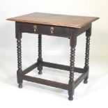 An oak side table