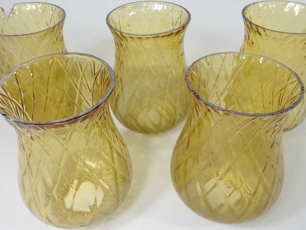 A set of five glass light shade - Image 3 of 4