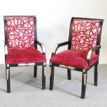 A set of eighteen dining chairs