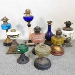 A collection of oil lamp bases