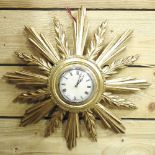 A sunburst clock