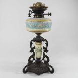 A Doulton style oil lamp base