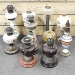 A collection of oil lamp bases