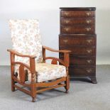 An armchair and a chest