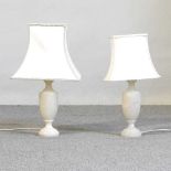 A pair of table lamps