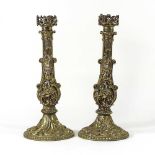 A pair of candle lamps