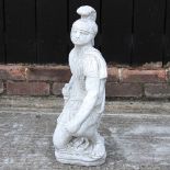 A cast stone figure
