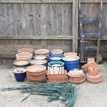 A collection of garden pots