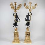 A pair of candelabra