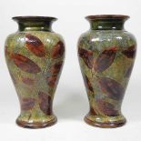 A pair of Doulton vases