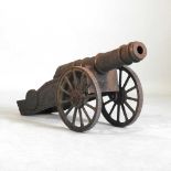 A cast iron cannon